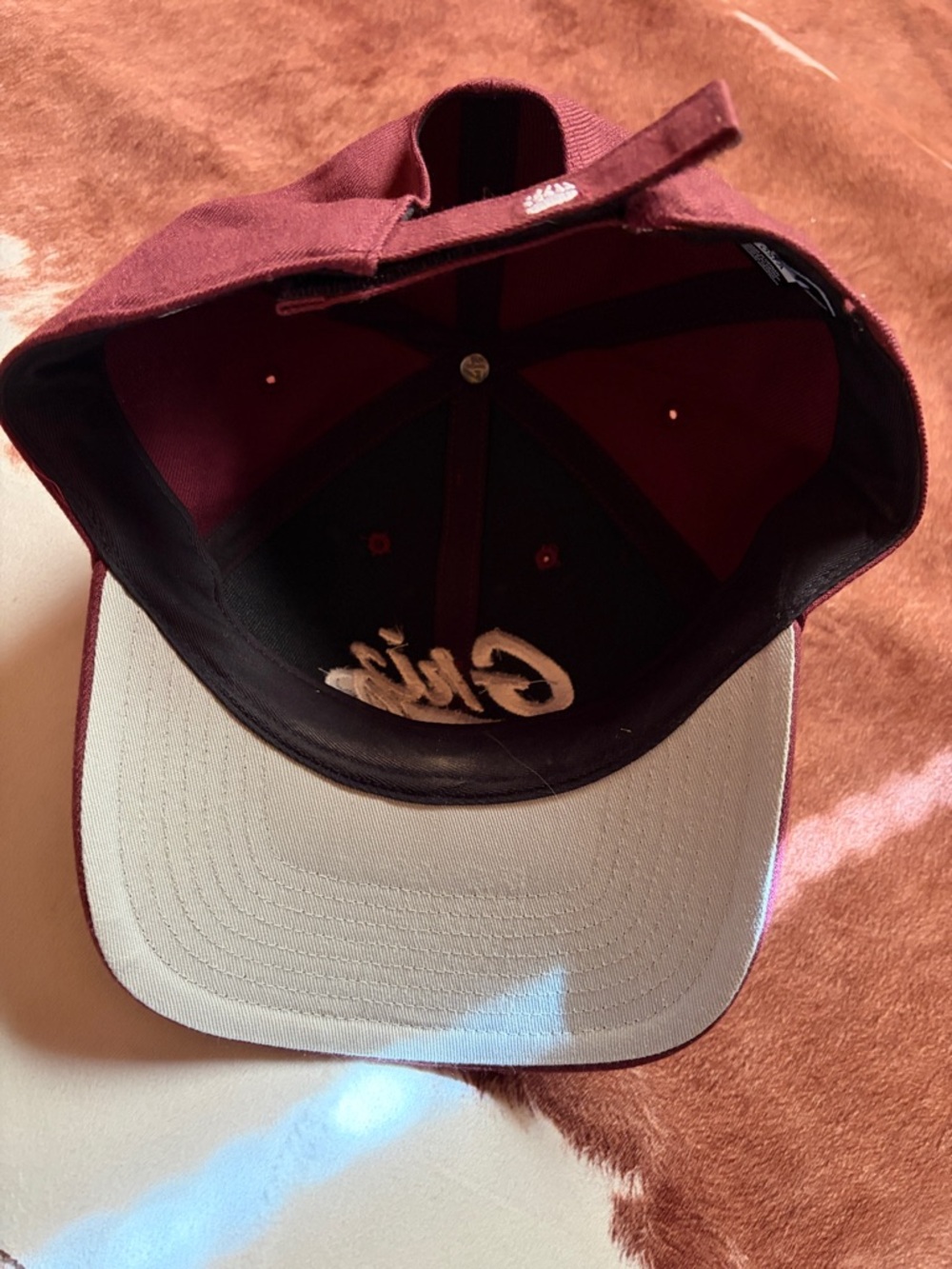 Griz Script Logo Maroon Baseball Cap - Picture 4 of 4